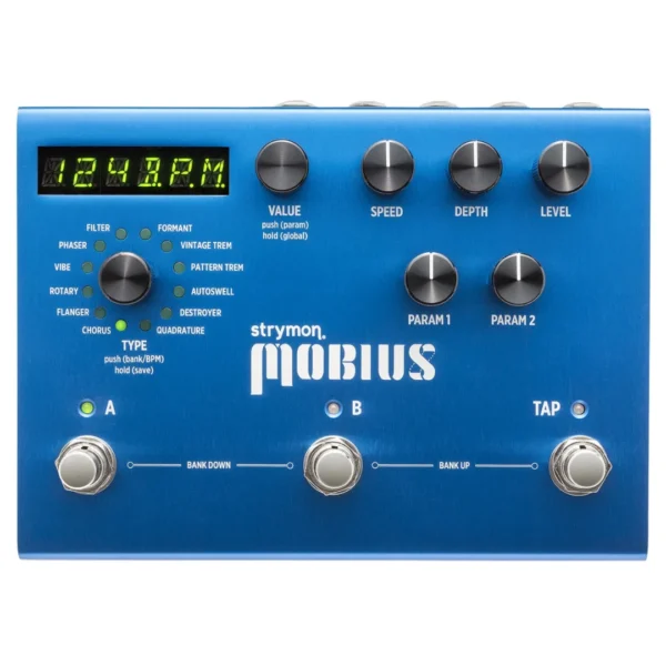 Strymon | Mobius | 十二種調變引擎 × 200 組預設 × Pre/Post 雙路切換