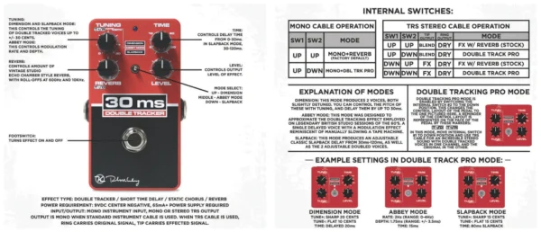 Keeley Electronics | 30ms Automatic Double Tracker 雙軌效果器｜ADT 加 Abbey Verb 與真立體聲加厚
