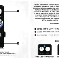 Keeley | Compressor Mini 壓縮效果器 | 自動混合與 2 旋鈕直覺控制