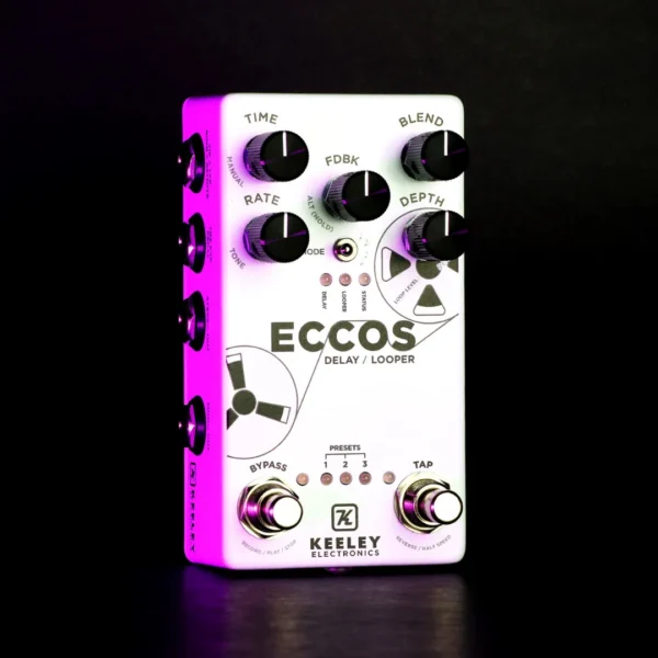 Keeley Electronics | ECCOS Delay Looper 延遲循環效果器｜真立體聲磁帶延遲與 Looper 工作站
