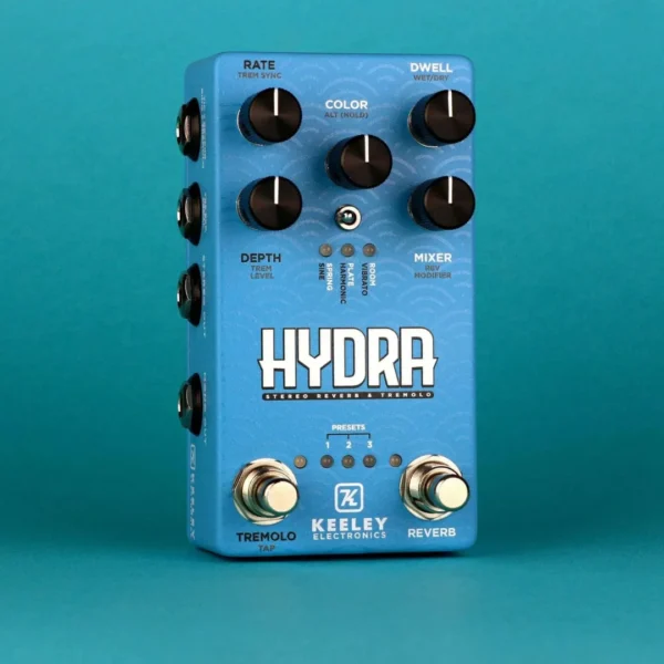 keeley_hydra-2 Keeley Electronics | HYDRA Stereo Reverb & Tremolo 殘響顫音效果器|真立體聲與 3 組預設