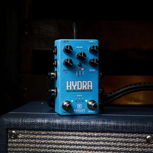 keeley_hydra-3 Keeley Electronics | HYDRA Stereo Reverb & Tremolo 殘響顫音效果器|真立體聲與 3 組預設