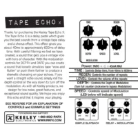 Keeley Electronics | Magnetic Echo Modulated Tape Echo 延遲效果器｜40ms - 600ms 磁帶感延遲與 Wow Flutter 調變