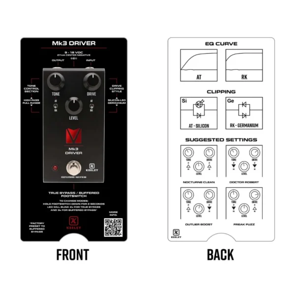 Keeley Electronics | Mk3 Driver Andy Timmons Full Range Overdrive 過載效果器｜全頻過載與雙切換音色