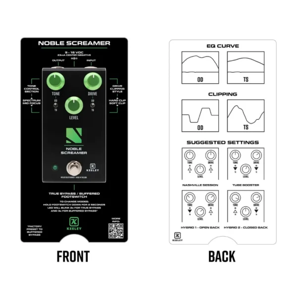 Keeley Electronics | Noble Screamer Overdrive and Boost 過載效果器｜4 合 1 類比過載與 Boost 音色