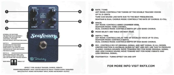 keeley_seafoam-3 Keeley Electronics | Seafoam Plus Chorus 合唱效果器|True Chorus、ADT 與 Guitar / Bass 雙模式